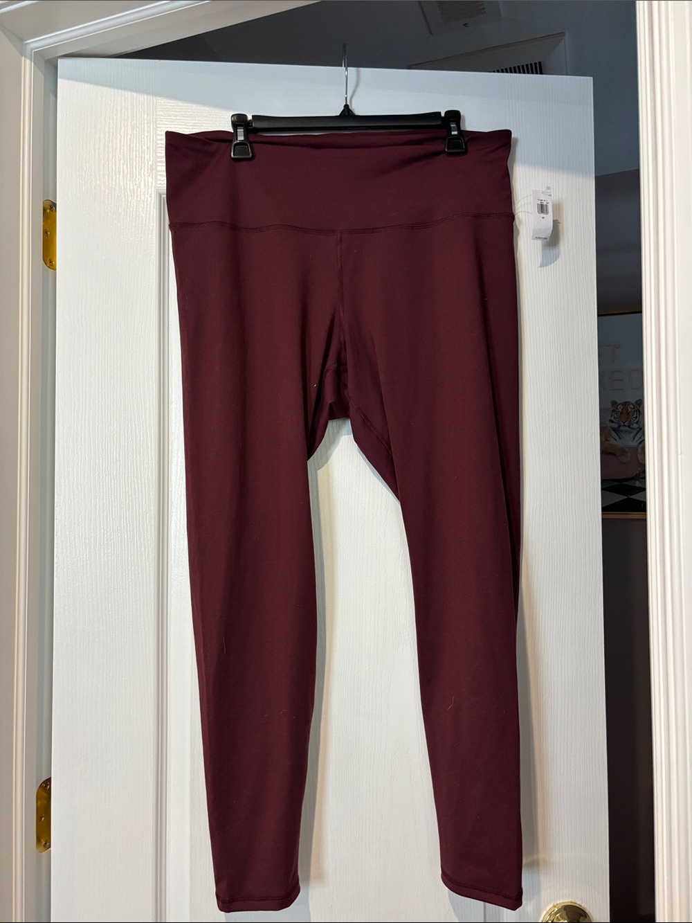 Burgundy High-Waist go dry Leggings